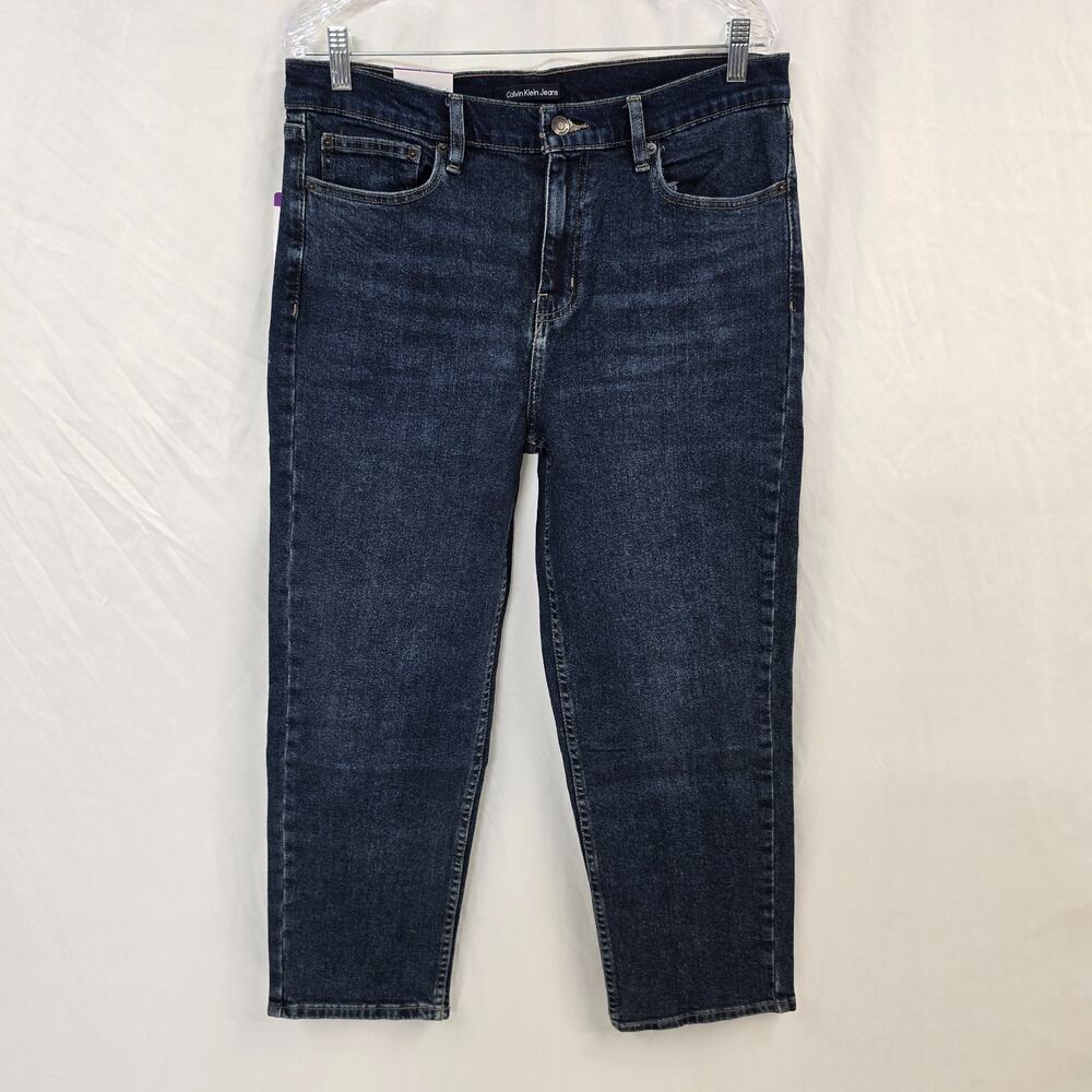 Calvin Klein Jeans Straight Women's 14 Blue Dark Wash NWT